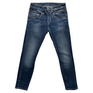 R13 Jeans Womens Biker Boy Skinny Stretch Mid-Rise Howell Indigo Blue Size 26